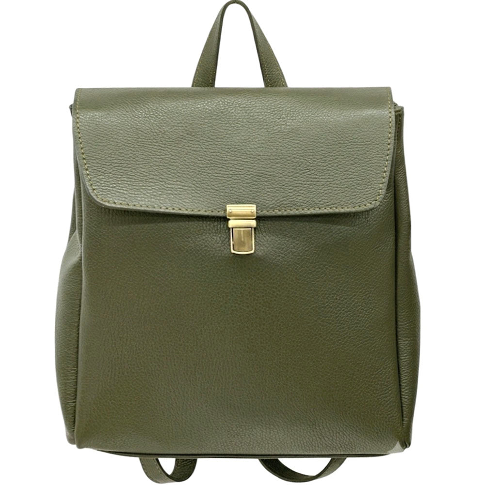 Michela Minimalist Italian Leather Backpack - Made In Italy