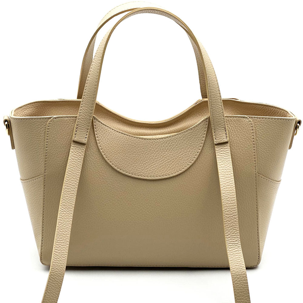 Serilda Italian Cow Leather Structured Shoulder Bag - Made In Italy