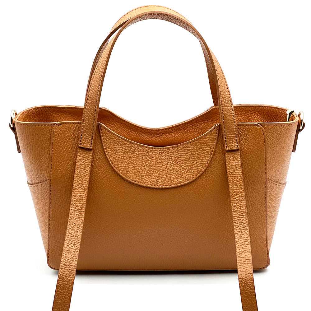 Serilda Italian Cow Leather Structured Shoulder Bag - Made In Italy