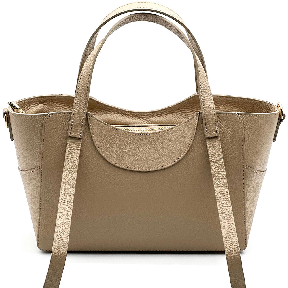 Serilda Italian Cow Leather Structured Shoulder Bag - Made In Italy