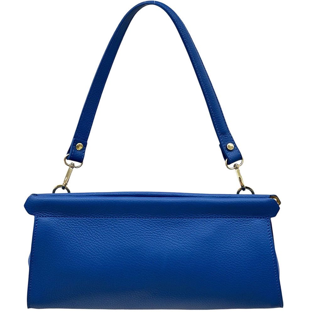 Eliora Italian Cow Leather Convertible Baguette Bag - Made In Italy