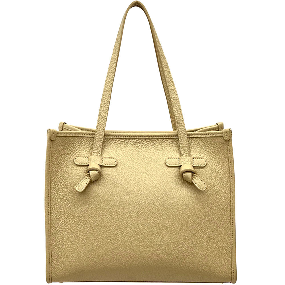 Lara Cow Leather Work Tote Bag - Made In Italy