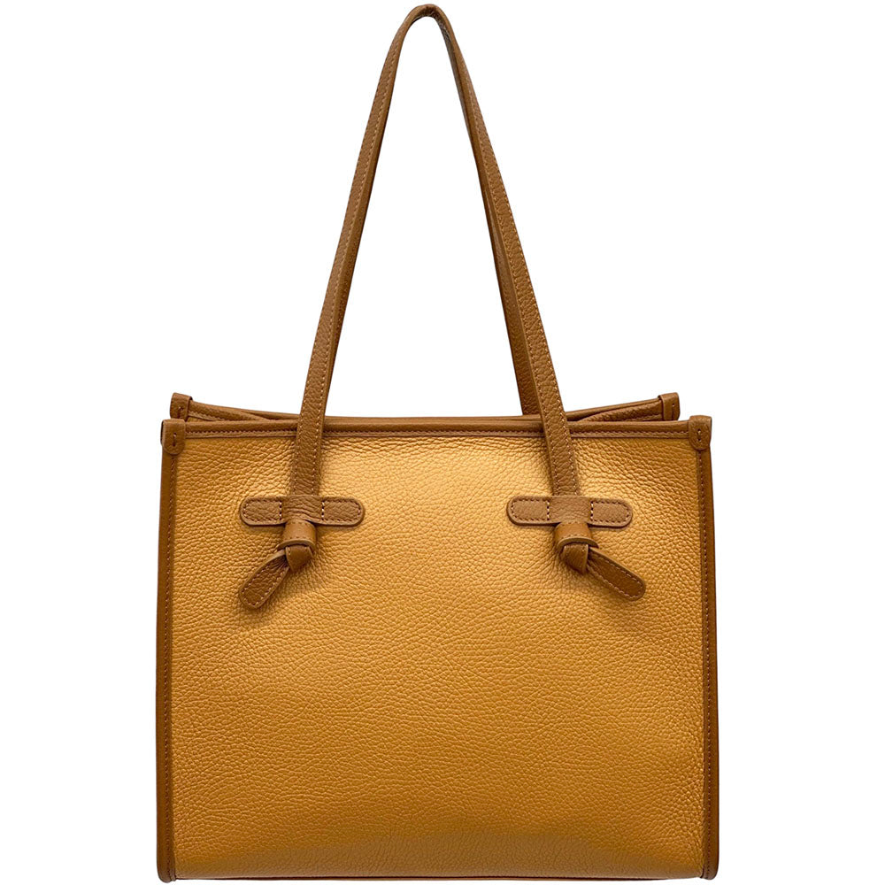 Lara Cow Leather Work Tote Bag - Made In Italy