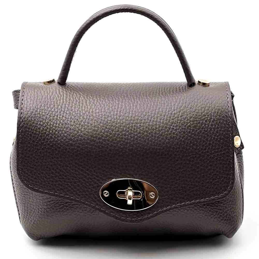 Venezia Cow Leather Top Handle Crossbody Bag - Made In Italy