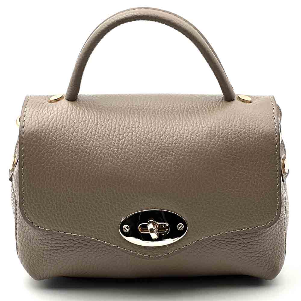 Venezia Cow Leather Top Handle Crossbody Bag - Made In Italy