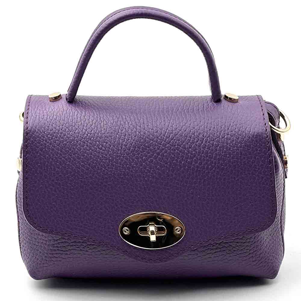 Venezia Cow Leather Top Handle Crossbody Bag - Made In Italy