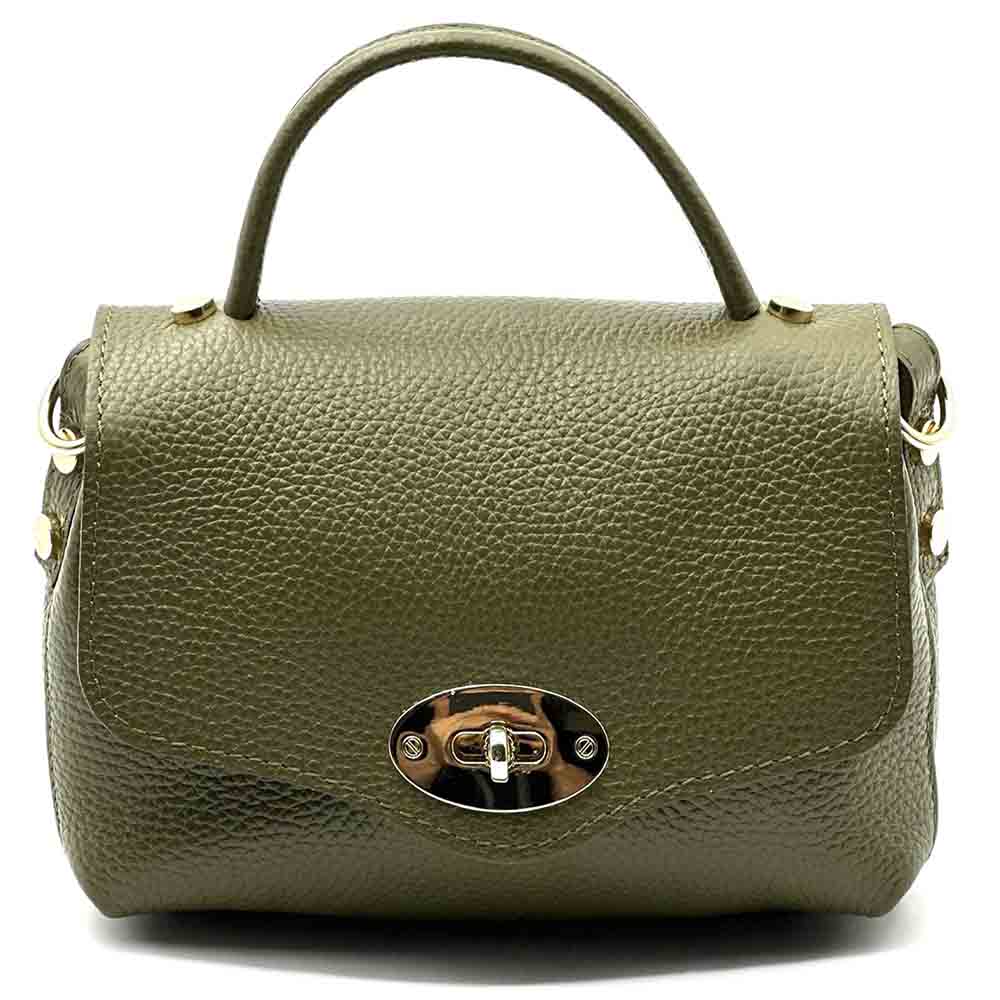 Venezia Cow Leather Top Handle Crossbody Bag - Made In Italy