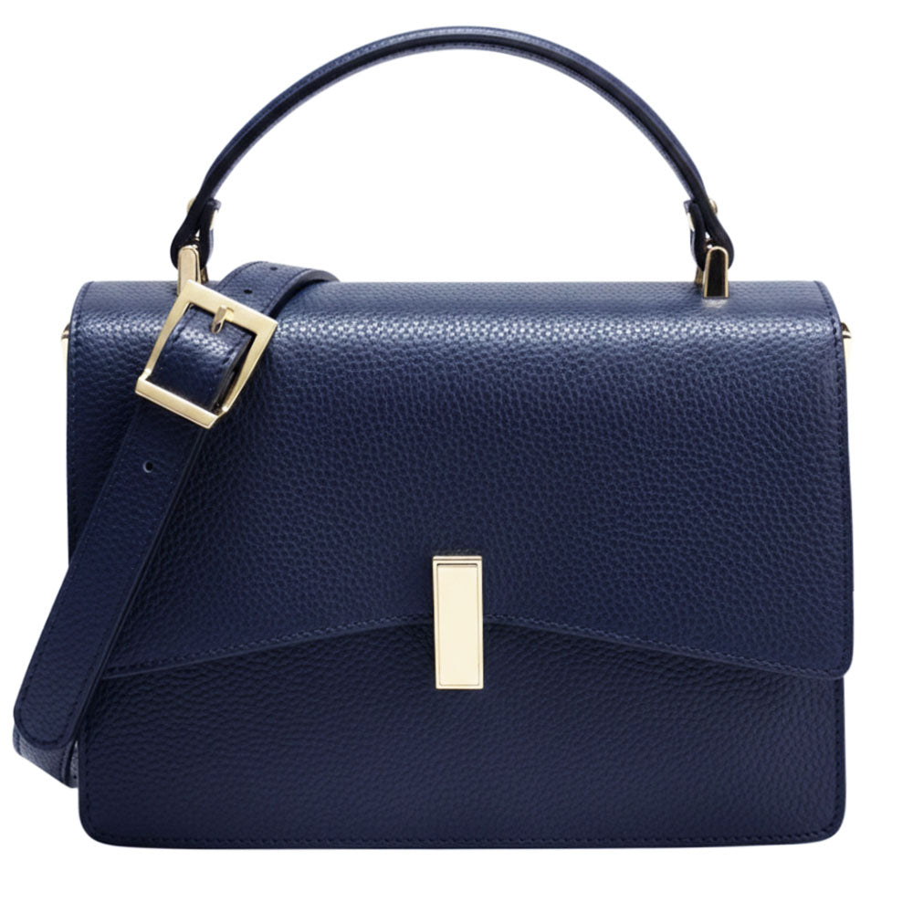 Flaminia Structured Italian Cow Leather Handbag - Made In Italy