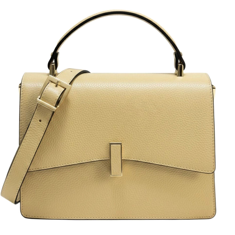 Flaminia Structured Italian Cow Leather Handbag - Made In Italy