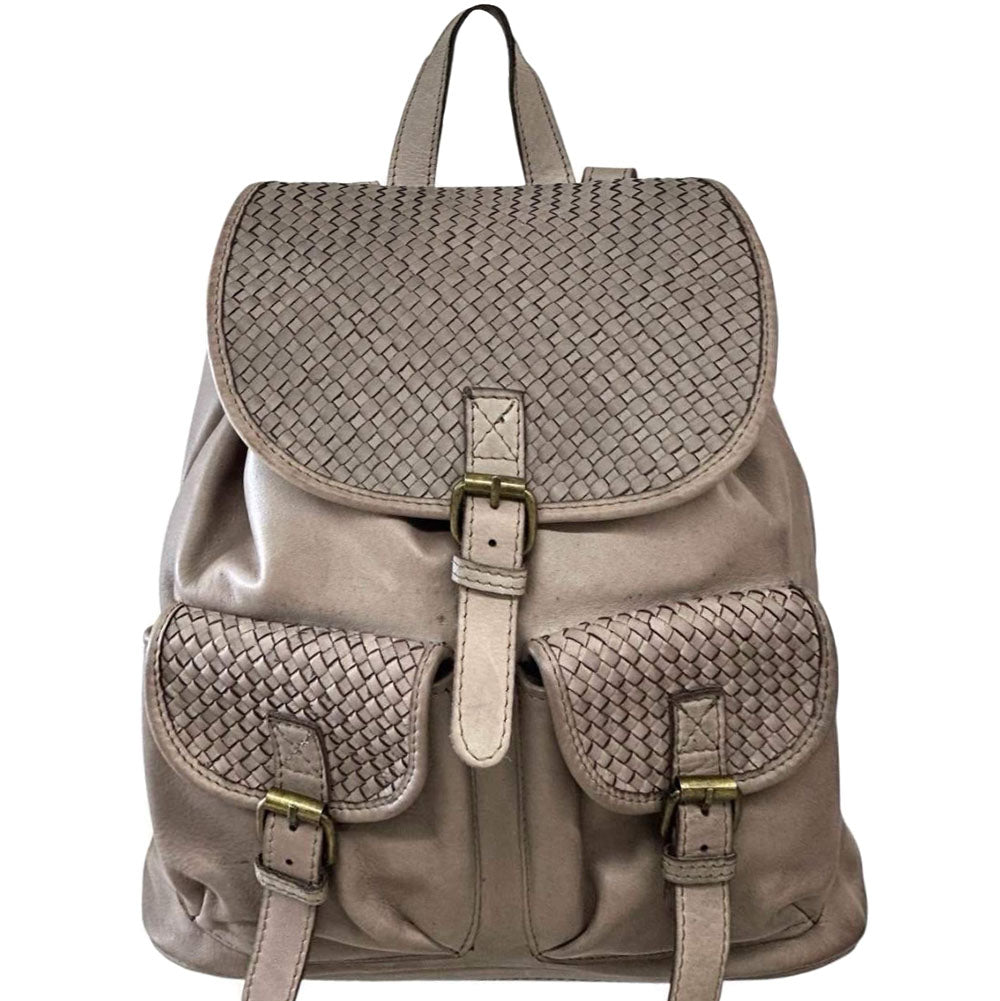 Marinella Washed Cow Leather Backpack - Made In Italy