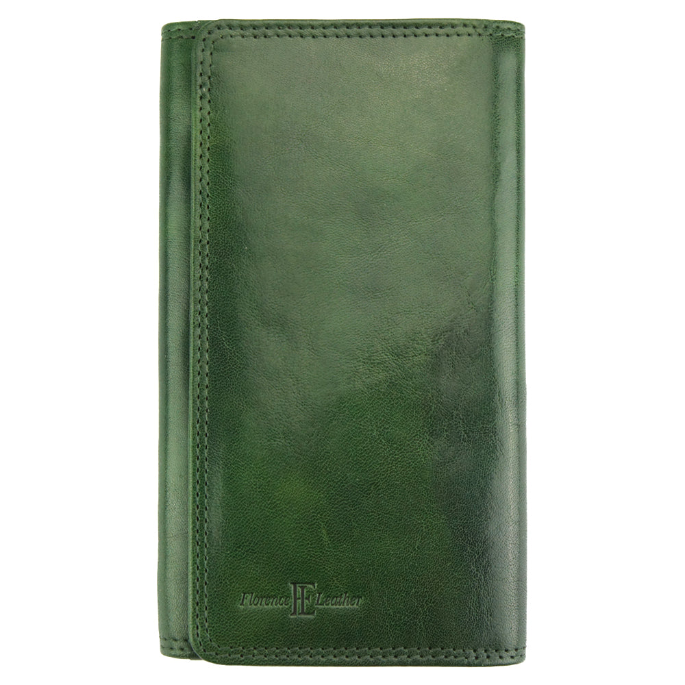 Aurora V leather wallet - Made In Italy