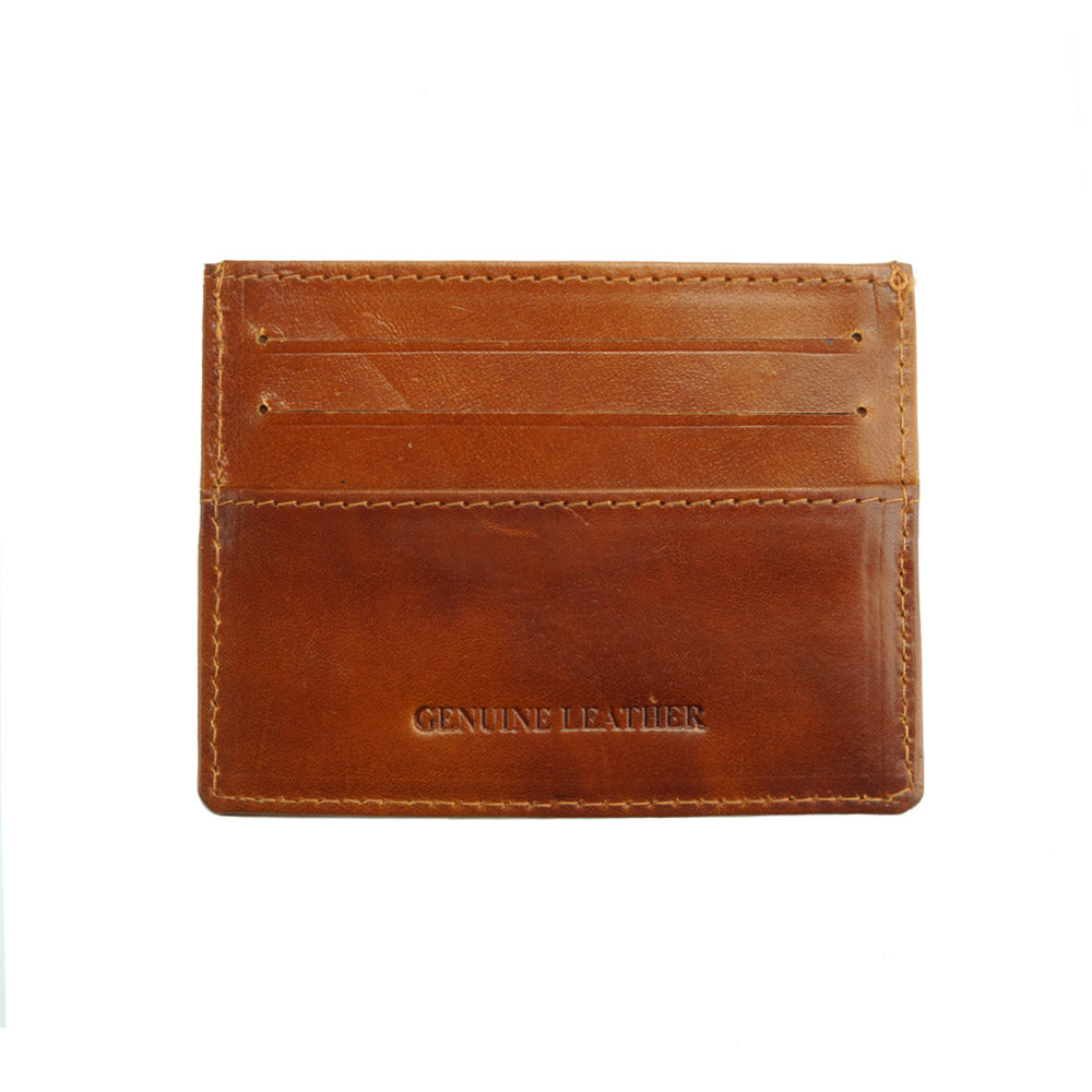 Simple Leather Card Holder V - Made In Italy