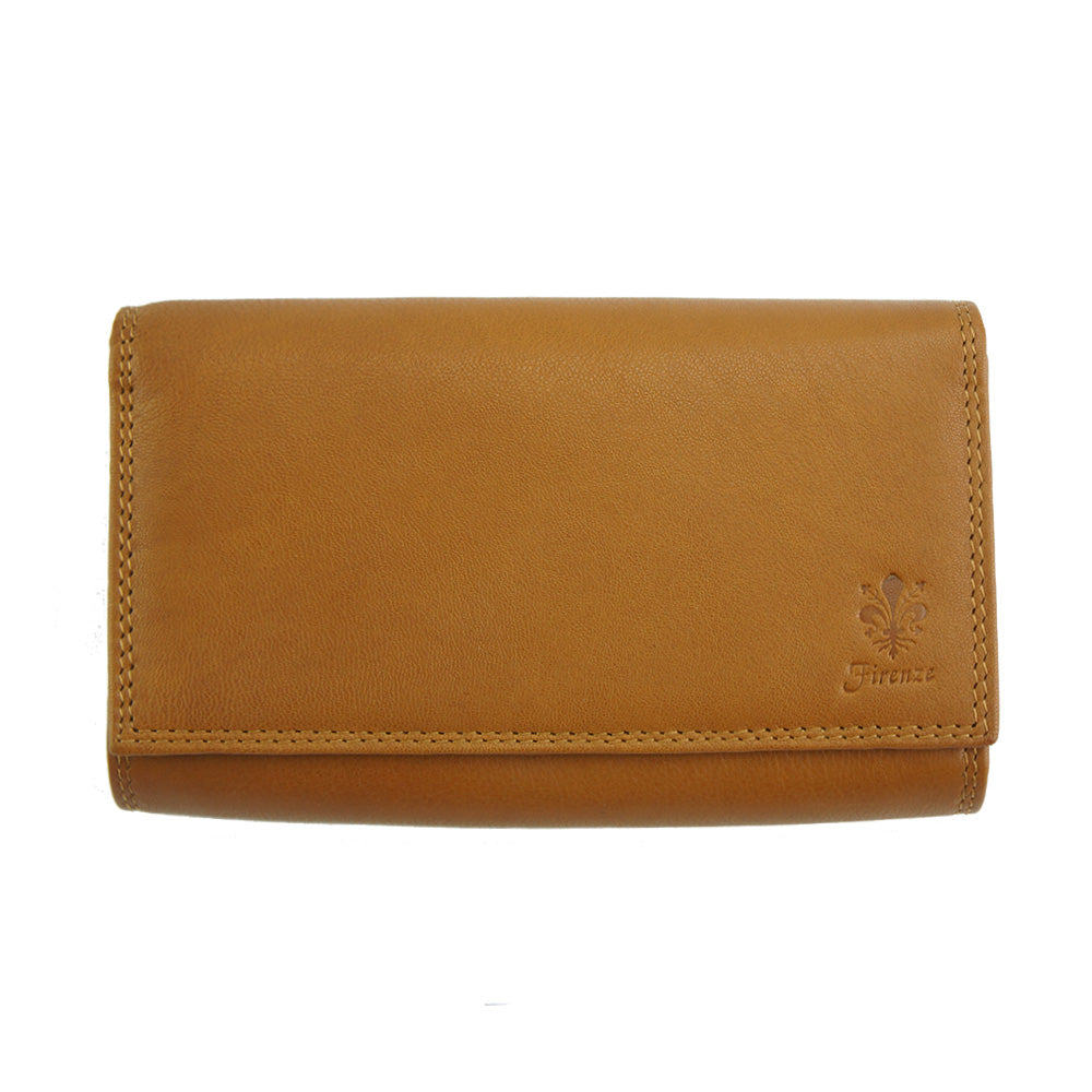 Iris Leather Wallet - Made In Italy