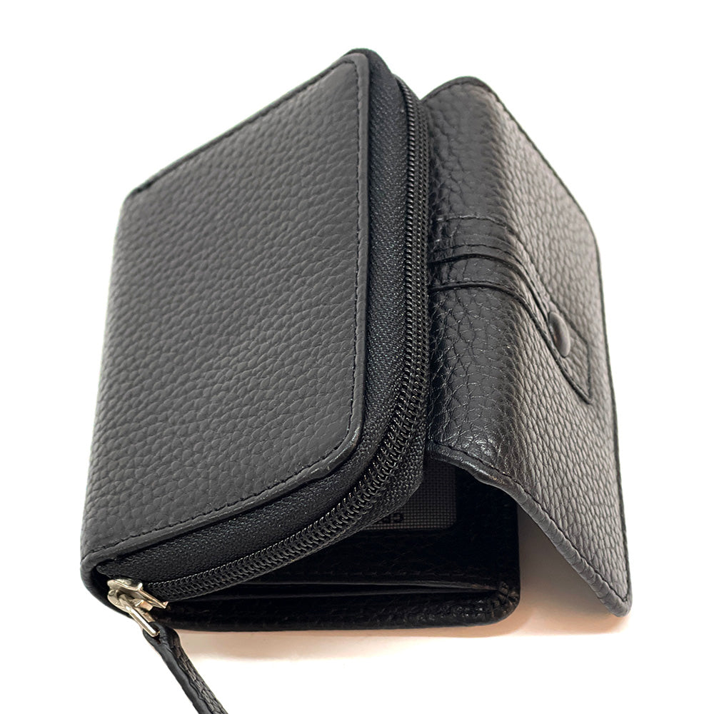 Federica leather wallet - Made In Italy