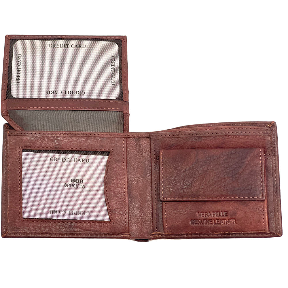 Aaron Cow Leather Wallet - Made In Italy