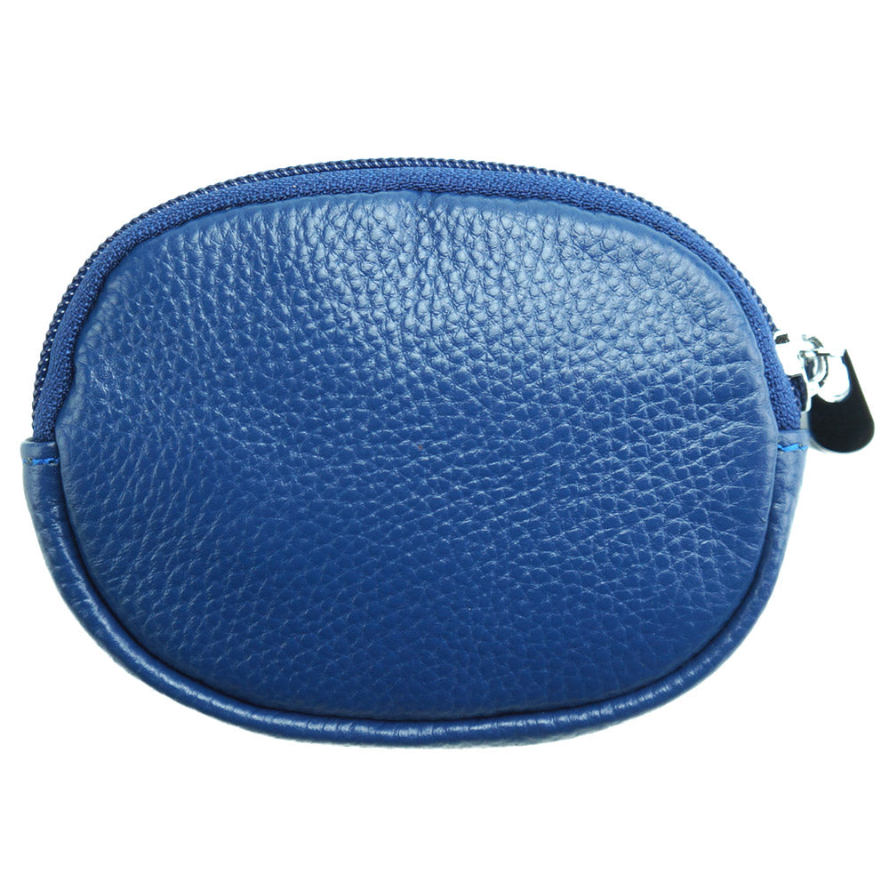 Aria Soft Cow Leather Coin Pouch with Zip - Made In Italy