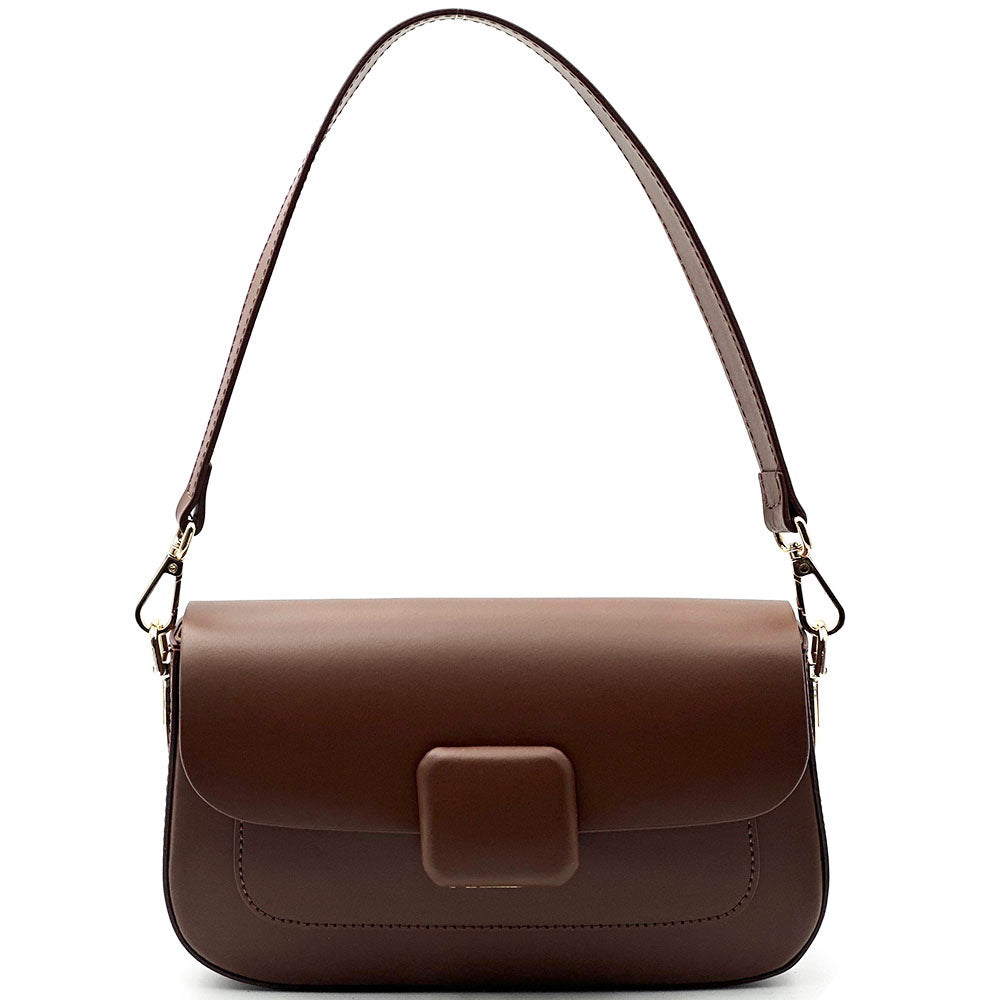 Serelia Cow Leather Shoulder and Crossbody Bag - Made In Italy