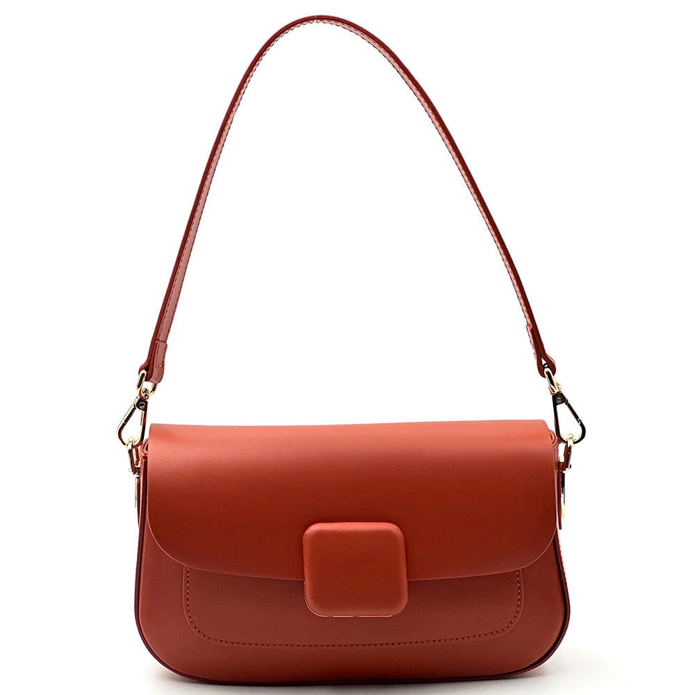 Serelia Cow Leather Shoulder and Crossbody Bag - Made In Italy
