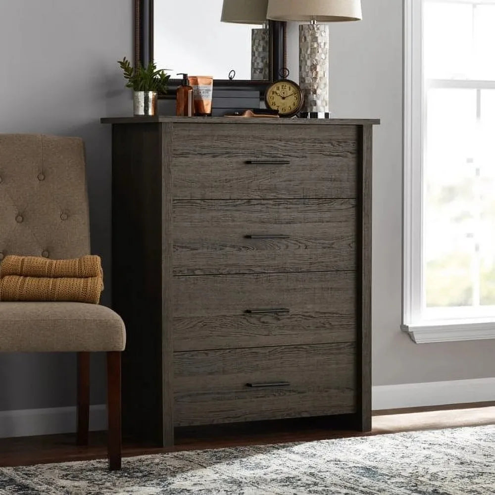 Hillside 4-Drawer Dresser, Charcoal Finish
