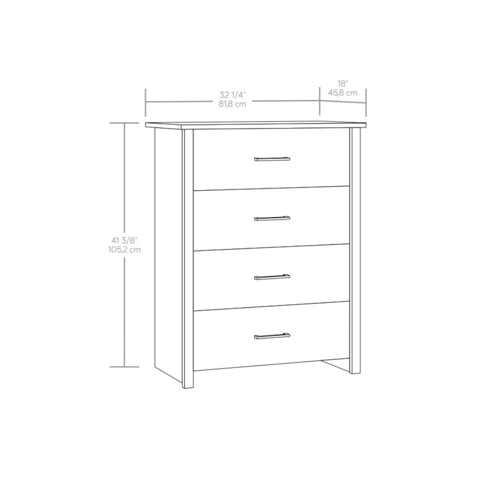 Hillside 4-Drawer Dresser, Charcoal Finish