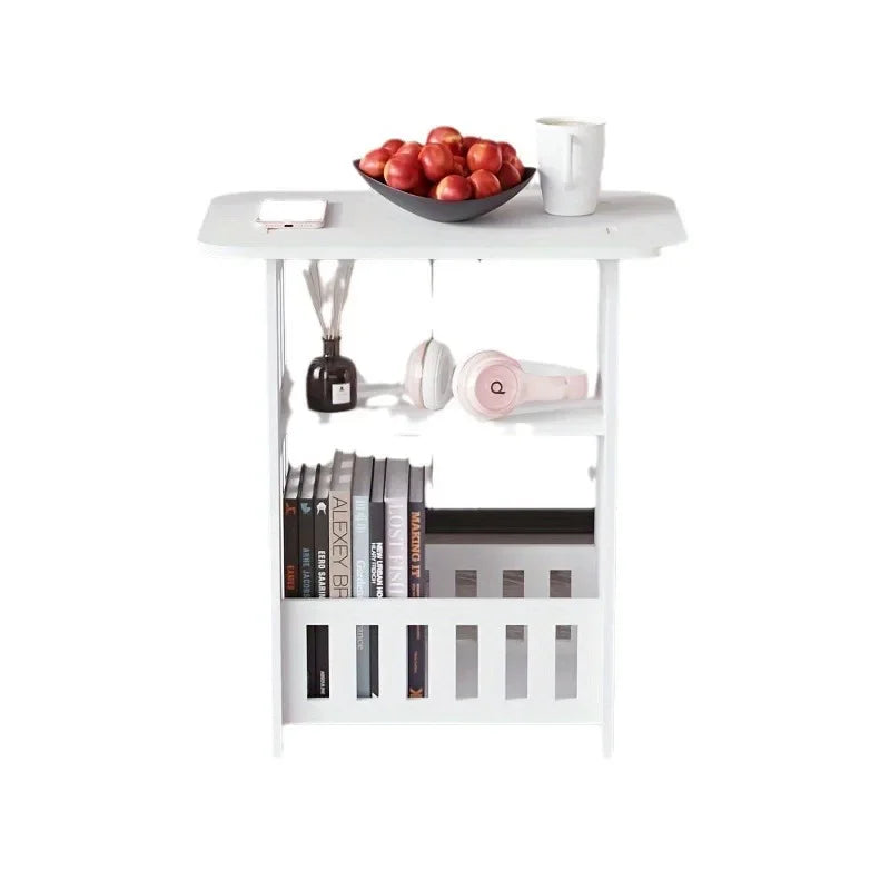 Side Table Modern Wooden Storage Table - Multipurpose Bedside & Living Room Organizer, Non-Waterproof Wood Material al