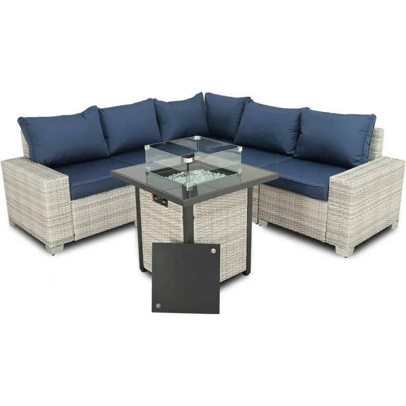 Qutdoor patio set balcony furniture PE rattan wicker outdoor sectional with washable cushion for garden, poolside