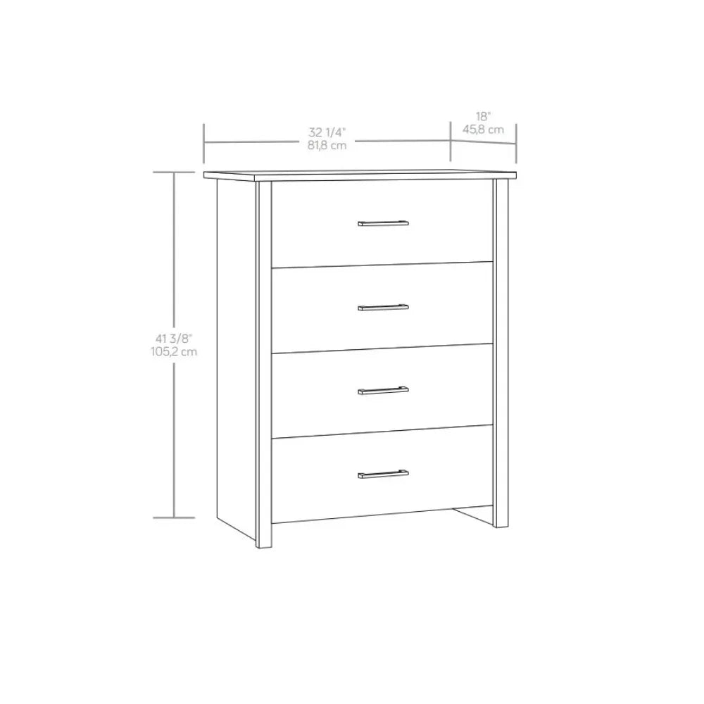 Hillside 4-Drawer Dresser, Charcoal Finish