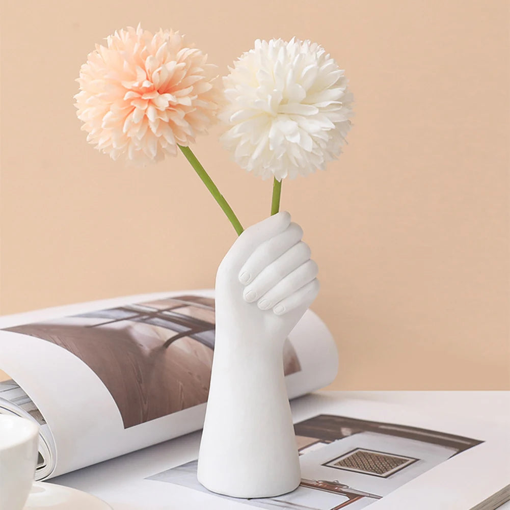 Nordic Creative Vase Home Decor Gesture Flowers Vase Flower Arrangement Dried Flower Art