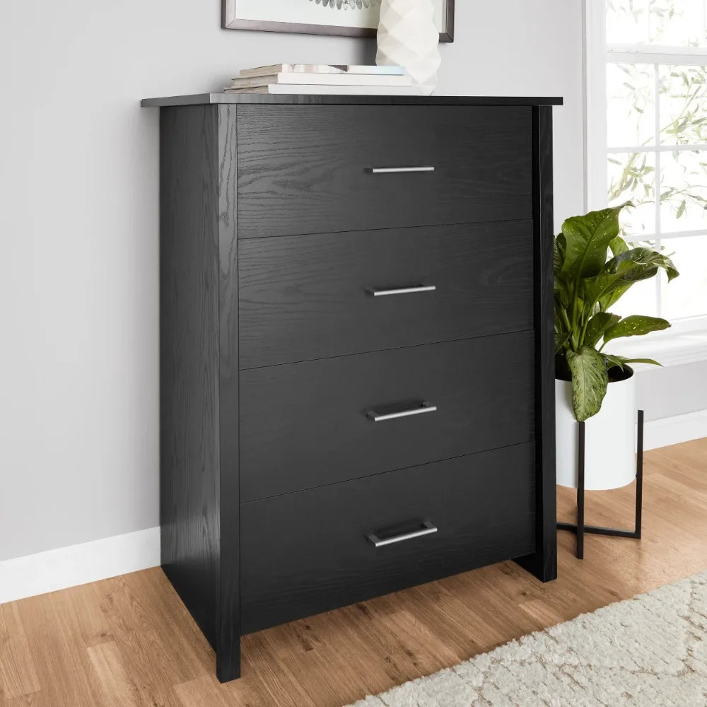 Hillside 4-Drawer Dresser, Charcoal Finish