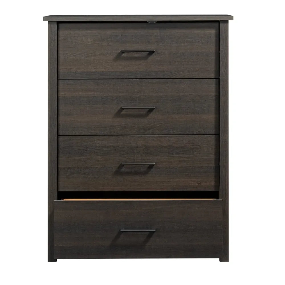 Hillside 4-Drawer Dresser, Charcoal Finish