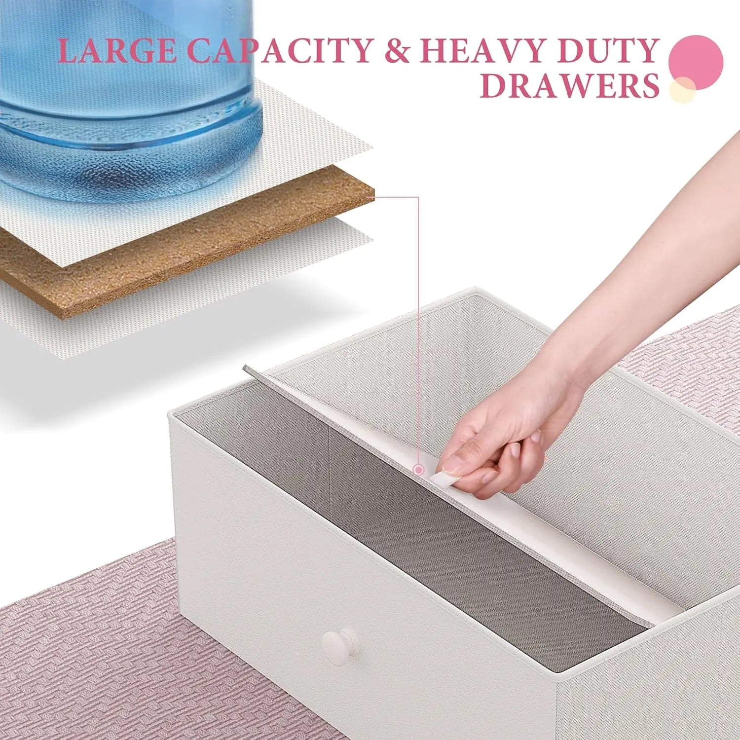 Dresser for Bedroom with 12 Drawers Dressers & Chest of Drawers with Wood Top, Metal Frame,Tall Dressers