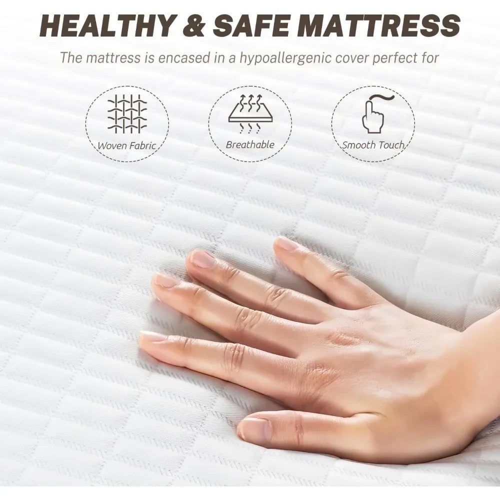Mattress for Pressure Relief & Cooler Sleep, CertiPUR-US Certified, 10 Inch Medium-Firm Gel Memory Foam Full Size Mattress