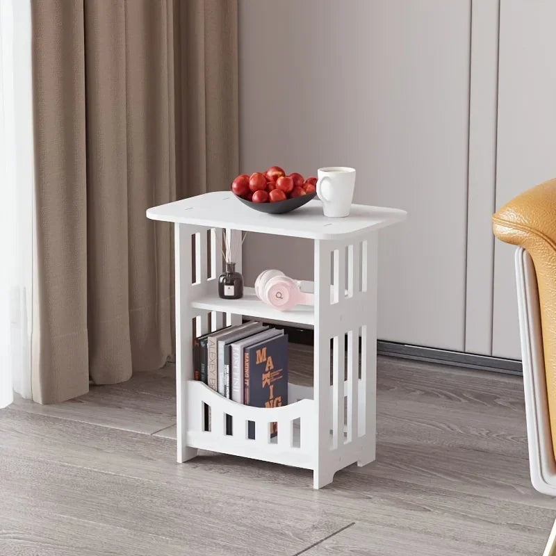 Side Table Modern Wooden Storage Table - Multipurpose Bedside & Living Room Organizer, Non-Waterproof Wood Material al