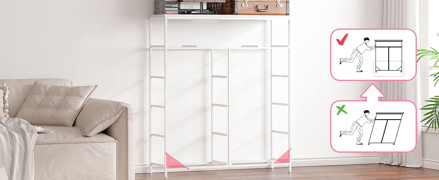 Dresser for Bedroom with 12 Drawers Dressers & Chest of Drawers with Wood Top, Metal Frame,Tall Dressers