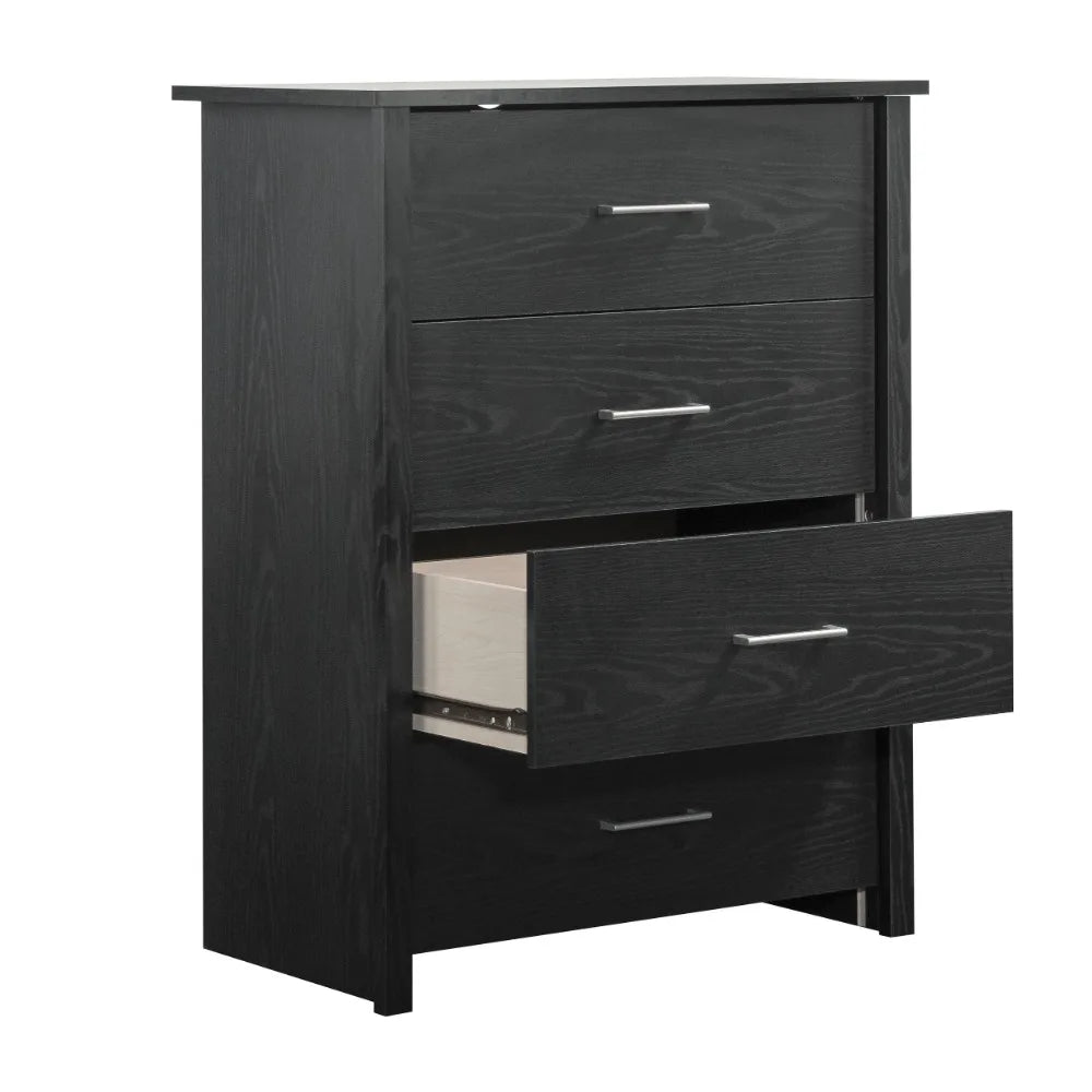 Hillside 4-Drawer Dresser, Charcoal Finish