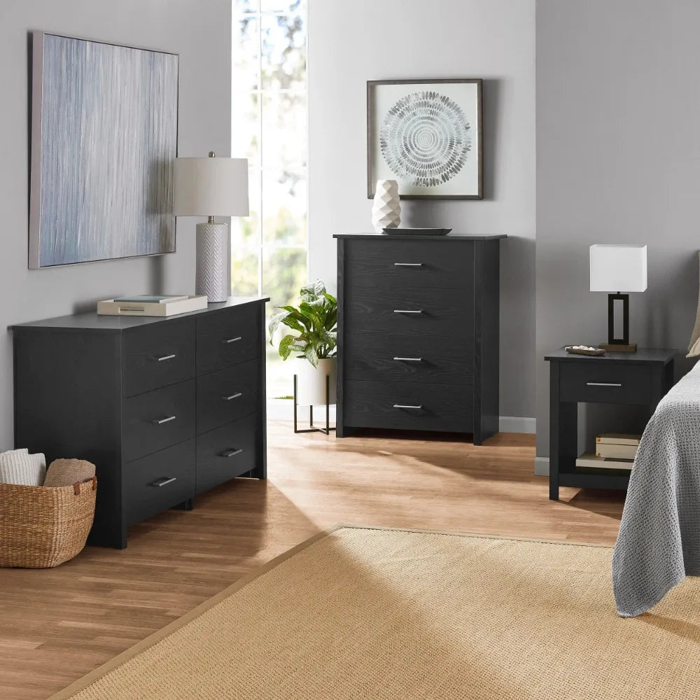 Hillside 4-Drawer Dresser, Charcoal Finish