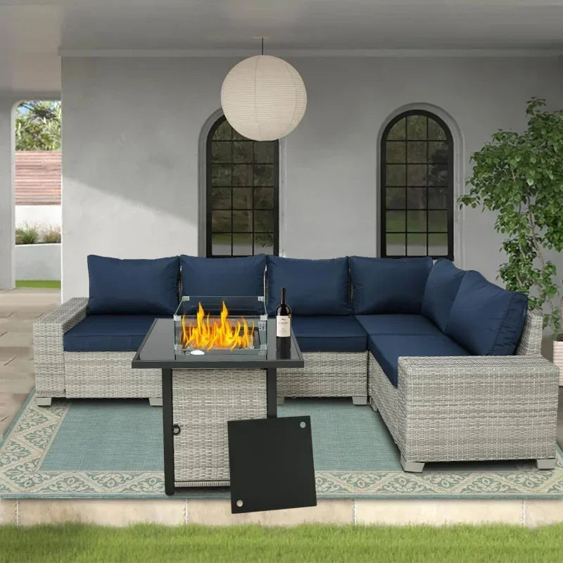 Qutdoor patio set balcony furniture PE rattan wicker outdoor sectional with washable cushion for garden, poolside