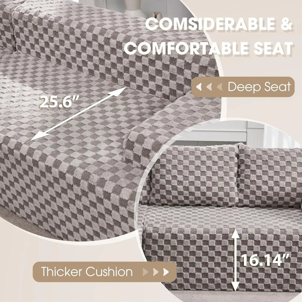Modular Sectional Sofa Couches L-Shape Couch Modular Sofa Memory Foam Sectional Couches for Living Room, Cloud Couch