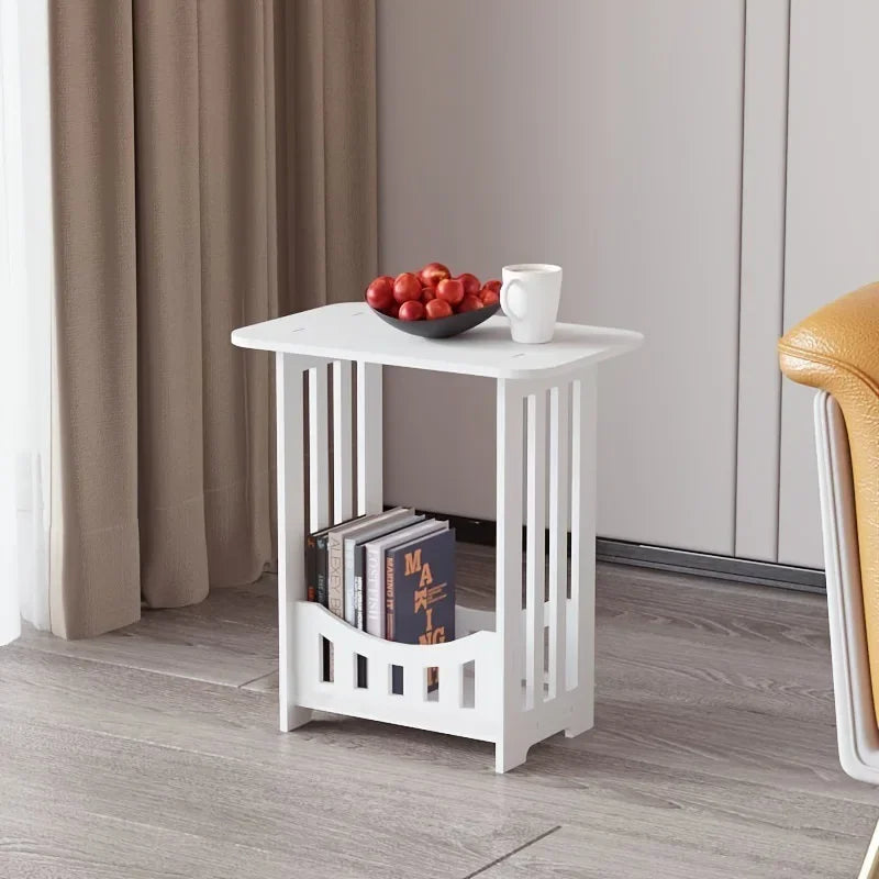 Side Table Modern Wooden Storage Table - Multipurpose Bedside & Living Room Organizer, Non-Waterproof Wood Material al