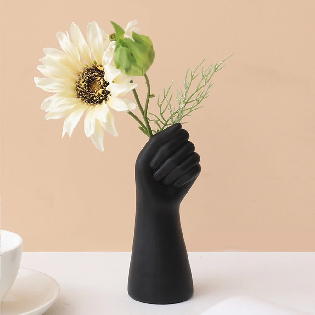Nordic Creative Vase Home Decor Gesture Flowers Vase Flower Arrangement Dried Flower Art