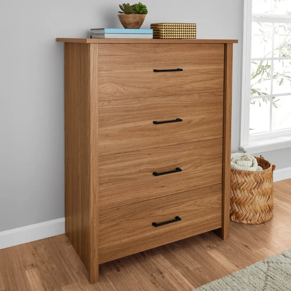 Hillside 4-Drawer Dresser, Charcoal Finish