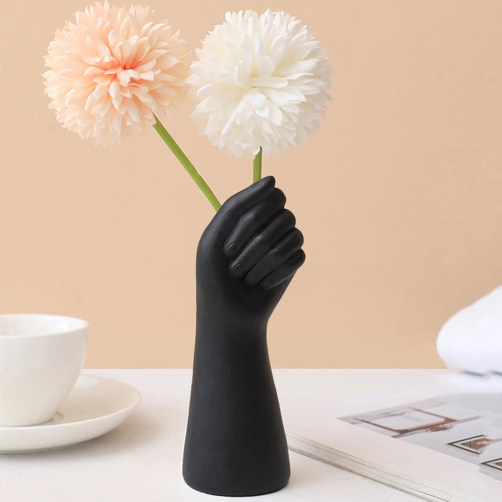 Nordic Creative Vase Home Decor Gesture Flowers Vase Flower Arrangement Dried Flower Art