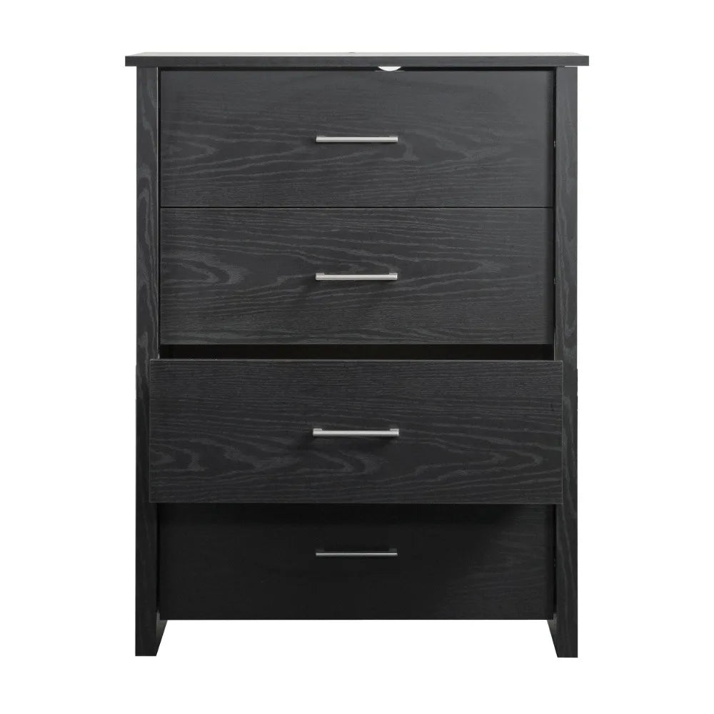 Hillside 4-Drawer Dresser, Charcoal Finish