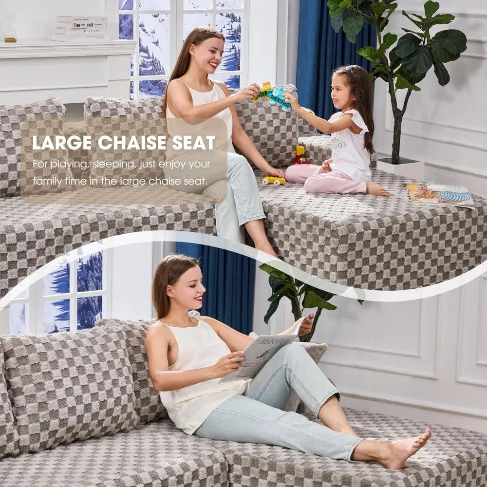 Modular Sectional Sofa Couches L-Shape Couch Modular Sofa Memory Foam Sectional Couches for Living Room, Cloud Couch