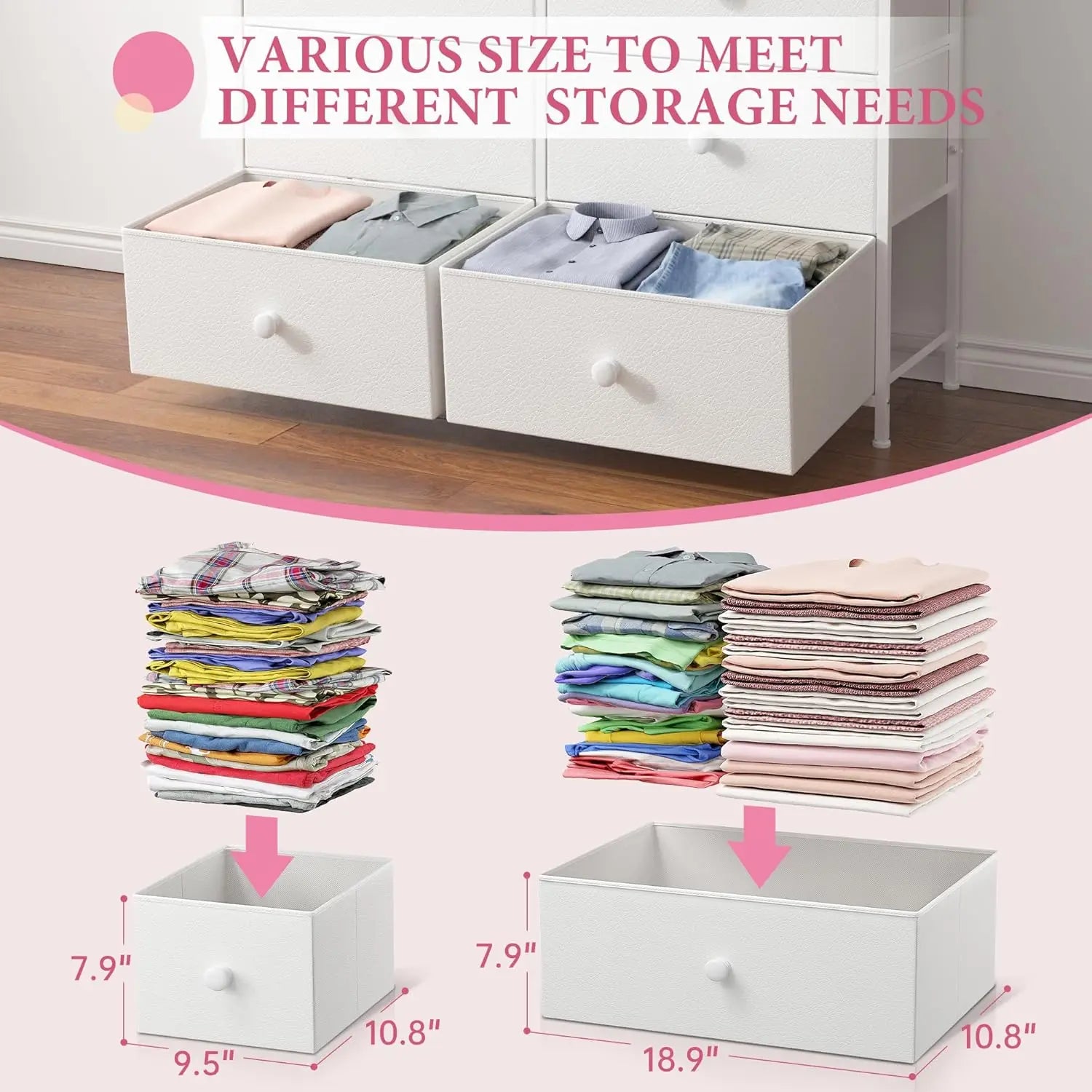 Dresser for Bedroom with 12 Drawers Dressers & Chest of Drawers with Wood Top, Metal Frame,Tall Dressers