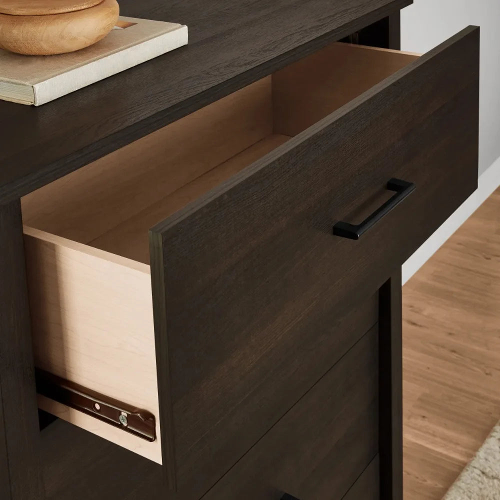 Hillside 4-Drawer Dresser, Charcoal Finish