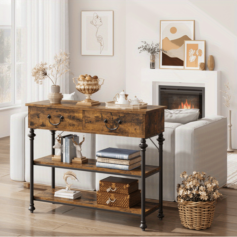 Console Table - Versatile Sofa Table Elegant - Brown