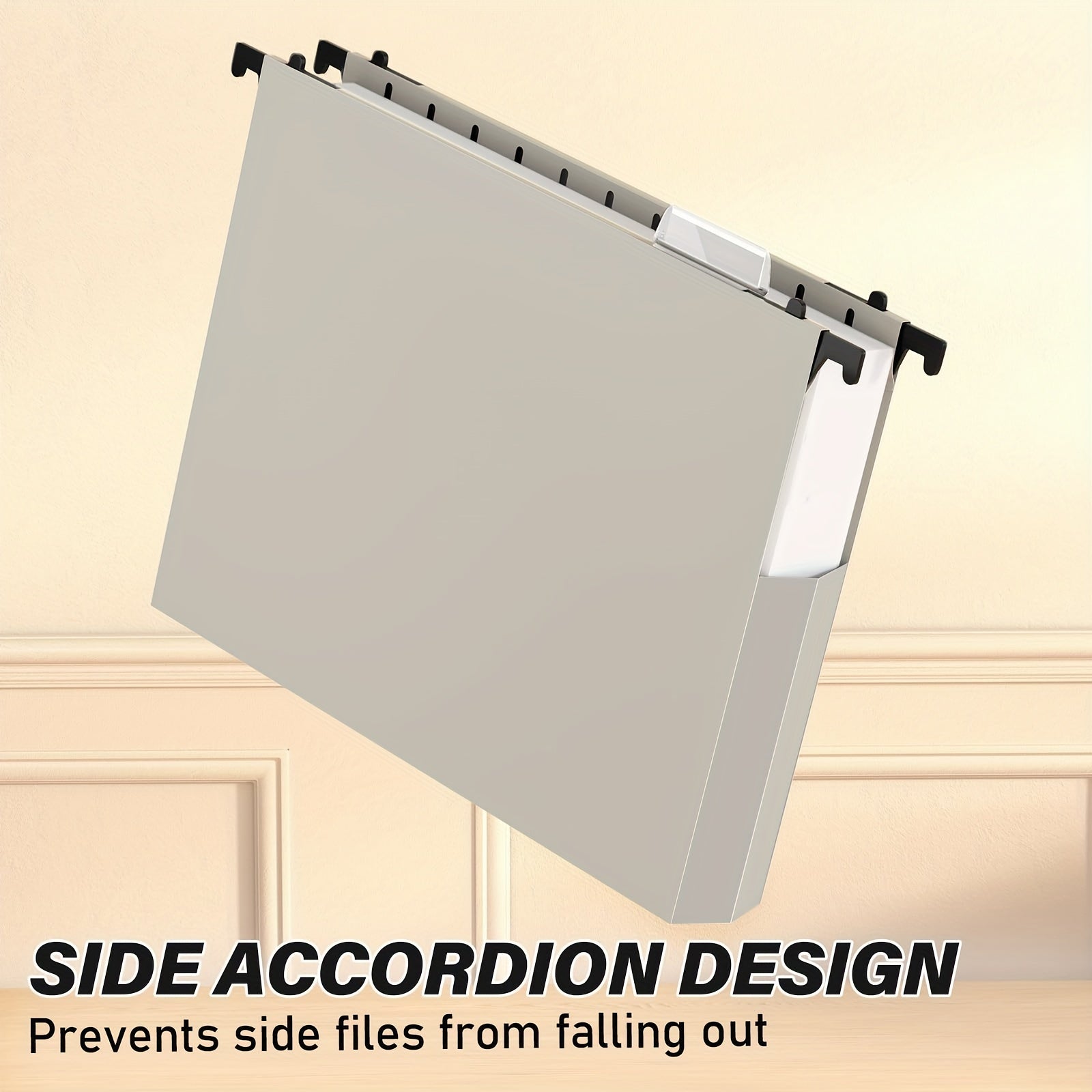 Extra Capacity Plastic Hanging File Folders, 6pcs Letter Size, 2" Expandable Heavy-Duty Organizers with Adjustable Tabs, Assorted Colors - Ideal for Documents & Notes