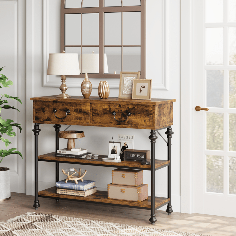 Console Table - Versatile Sofa Table Elegant - Brown