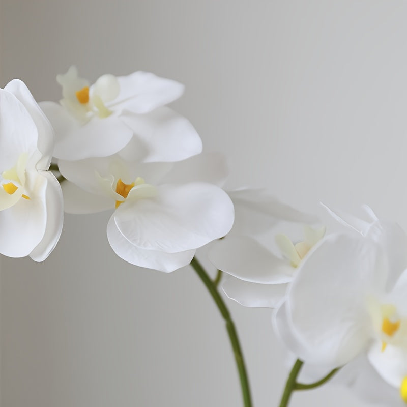 1pc, Artificial Simulation Five-headed Large Orchid Potted Plant For Spring Summer Indoor, Home Flower Decoration Artificial Fake Flower Flower Arrangement